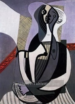 Femme assise 2 1927 Cubisme Peinture à l'huile
